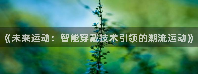 熊猫体育官网：《未来运动：智能穿戴技术引领的潮流运动》